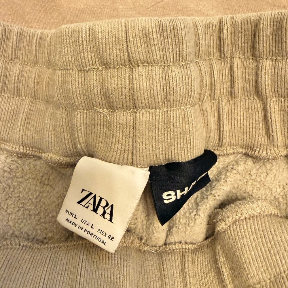Zara Tan Ribbed Sweatpants - Picture 3 of 6